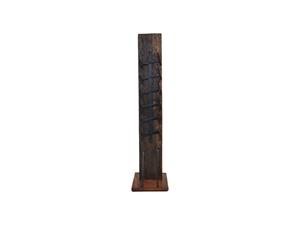 HSM Collection Wijnrek 6 flessen - 30x30x120 - Donkerbruin/zwart - Oud hout/metaal