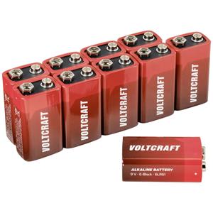 VOLTCRAFT 6LR61 9V Block-Batterie Alkali-Mangan 9V 10St.