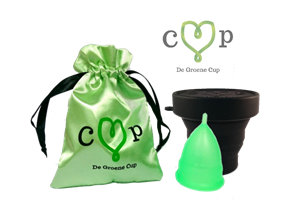 Webvrouw De Groene Cup met magnetronsterilisator (Maat: Model III (Medium, OSFA))