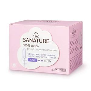 Sanature Tampons Super - 100% katoen - 20 stuks