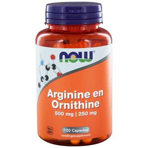 Arginine en ornithine 500/250mg 100 capsules
