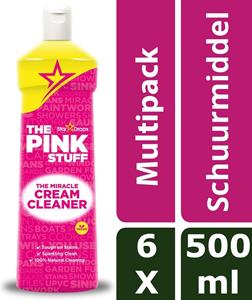 The Pink Stuff Schuurmiddel Creme - 6 x 500 ml voordeelverpakking - Milieuvriendelijk