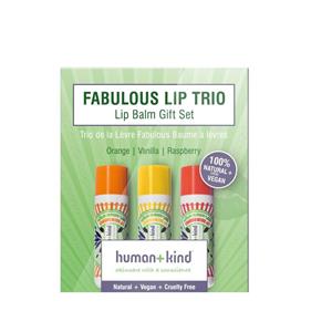 Human+Kind Lipbalm trio verpakking vegan