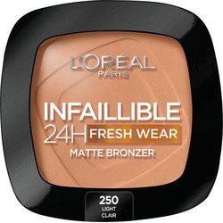 L'Oreal Paris Infaillible 24H Fresh Wear Soft Matte Bronzer Mattifying Face Bronzer 250 Light 9g
