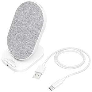 Hama Wireless Charger QI-FC10S-Fabric weiss