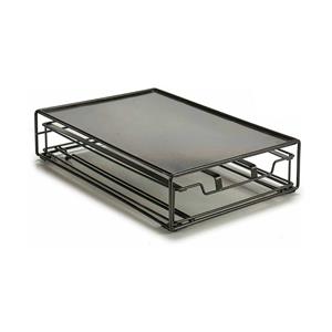 Kinvara Organizer Für Kaffeekapseln Schwarz Metall (31 X 21,5 X 7,5 Cm)