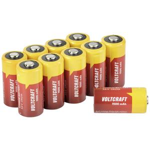 VOLTCRAFT CR123A 10pcs Fotobatterie CR-123A Lithium 1500 mAh 3V 10St.