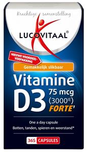 Lucovitaal Vitamine d3 75 microgram (3000ie) 365 capsules