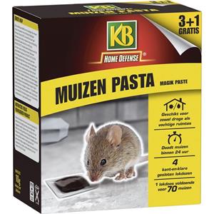 KB Home Defense Muizen Pasta Alphachloralose vierlokdoosjes