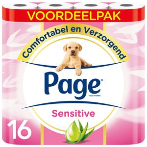 Page Toiletpapier Sensitive Aloe Vera 3-laags 16 stuks