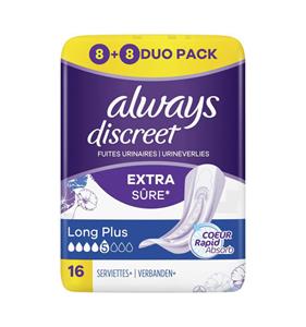 Always Discreet verband urineverlies dames long plus