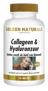 Golden Naturals Collageen & Hyaluronzuur Tabletten