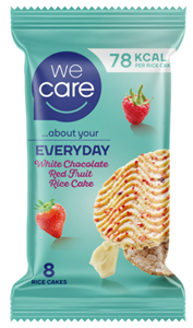 WeCare Everyday wafel witte chocolade & rood fruit 8 stuks