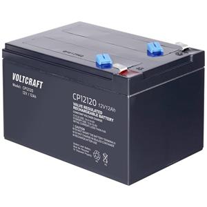 VOLTCRAFT CE12V/12Ah VC-12713990 Bleiakku 12V 12Ah Blei-Vlies (AGM) (B x H x T) 151 x 101 x 98mm Fla