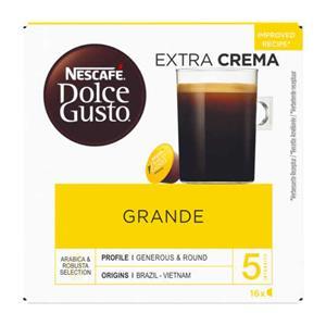 Nescafé NESCAFE DOLCE GUSTO Gemalen Koffie Caffe Crema Grande 128 Gram 16 Capsules Doos