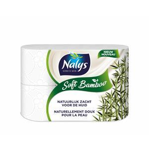 Nalys 1+1 gratis:  Soft Bamboo Toiletpapier 3-laags 6 stuks
