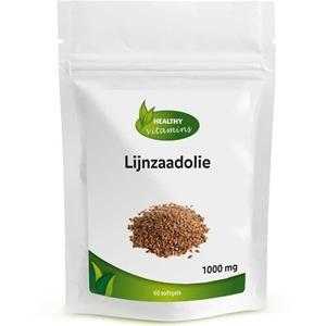 Healthy Vitamins Lijnzaadolie koudgeperst | Omega 3 en 9 vetten | 60 softgels | 1000mg | Vitaminesperpost.nl