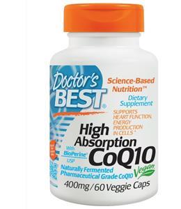 Hohe Absorption CoQ10 mit BioPerine 400 mg (60 Veggie Caps) - Doctor's Best