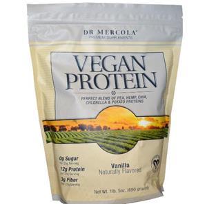 dr.mercola Vegan eiwit proteine, vanille smaak (690 g) - Dr. Mercola