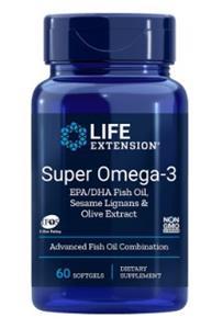 Life Extension, Super Omega-3 EPA/DHA mit Sesam-Lignane & Olive Frucht-Extrakt, 60 Kapseln