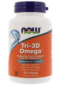 Tri-3D Omega 330 EPA/220 DHA (90 softgels) - Now Foods