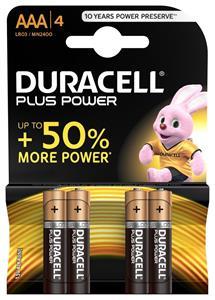 Duracell Plus Power Duralock Alkaline AAA/LR03 Doos A 10 Blister A 4 Stuks