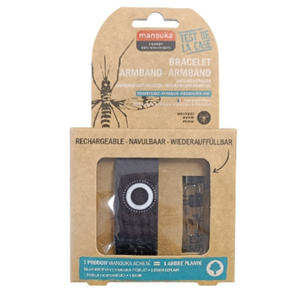 Manouka Anti-Muggen Armband Zwart - 1 Stuk