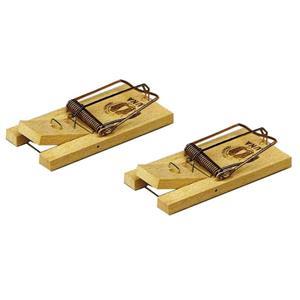 Hendrik Jan Muizenval / muizenklem - 2 stuks - hout - 10 cm -