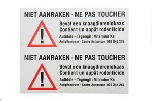 Gevarensticker muis-ratvoerkist