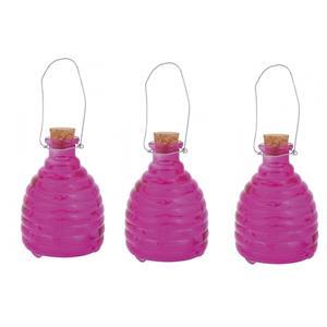 3x Wespenvanger roze 14 cm -