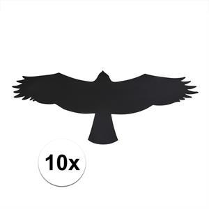 10x Vogel raamstickers / anti inslag stickers 'buizerd' 14 cm -