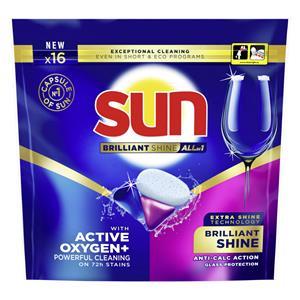 Sun Brilliant Shine All-in 1 Vaatwascapsules 16 stuks