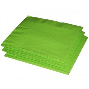 20x Limegroene kleuren thema servetten 33 x 33 cm -