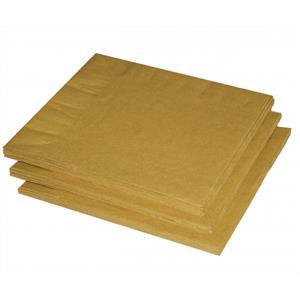 20x stuks Gouden kleuren thema servetten 33 x 33 cm -