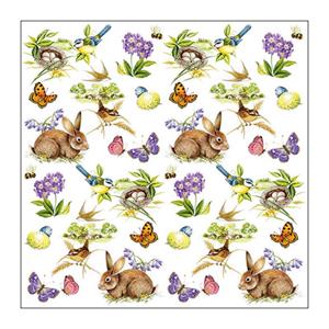 Ambiente 20x Pasen thema tafel servetten paas/lente dieren 33 x 33 cm -