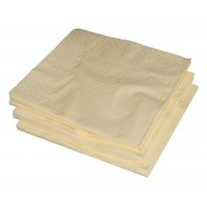 Givi 25x Creme kleur servetten 33 x 33 cm -