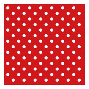 Ambiente 20x Rood met witte stippen servetten 33 x 33 cm -