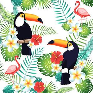 20x Hawaii/jungle thema servetten x cm -