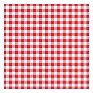 Papstar 30x Rood/wit geblokte servetten 33 x 33 cm -