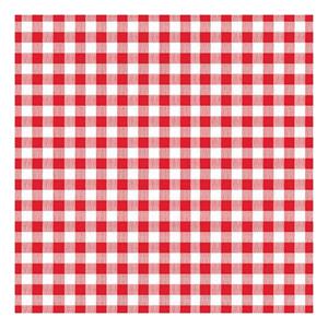 Papstar 30x Rood/wit geblokte servetten 33 x 33 cm -