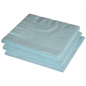 40x stuks Licht blauwe kleuren thema servetten 33 x 33 cm -