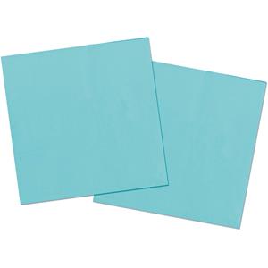 Folat 40x stuks servetten van papier lichtblauw 33 x 33 cm -