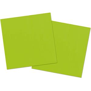 Folat 40x stuks servetten van papier lichtgroen 33 x 33 cm -