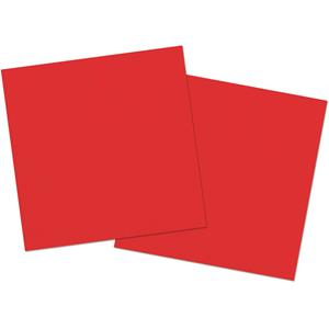 Folat 40x stuks servetten van papier rood 33 x 33 cm -