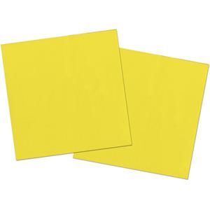 Folat 40x stuks servetten van papier geel 33 x 33 cm -