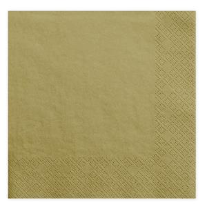 PartyDeco 40x Papieren tafel servetten goud kleurig 33 x 33 cm -