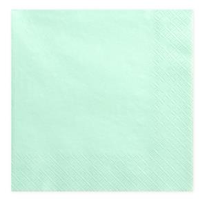 PartyDeco 40x Papieren tafel servetten mint groen 33 x 33 cm -