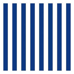 Ambiente 40x Servetten gestreept marineblauw/wit 3-laags -