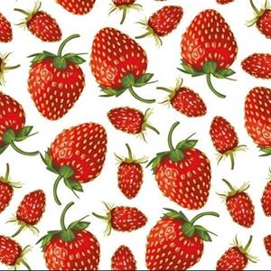 Ambiente 40x stuks servetten aardbeien 3-laags -