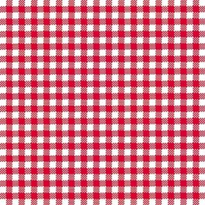 Ambiente 40x stuks Servetten geruit rood/wit 3-laags -